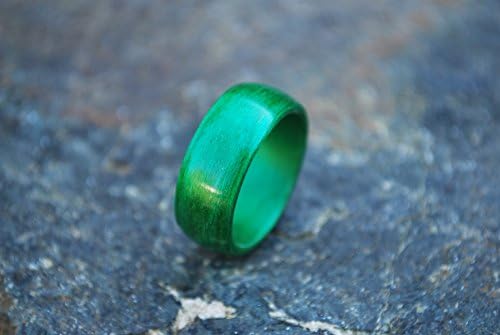 Green Birch wood Bentwood Ring