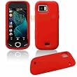 Solid Red Silicone Skin Cover Case Cell Phone Protector for Samsung A897 Mythic