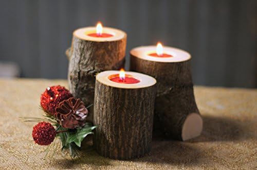 Christmas Centerpiece, Tree Branch Candle Holders, Holiday Candles