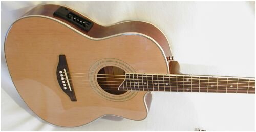 Dreadnought Western Gitarre, Fichten Decke, natur 4EQ