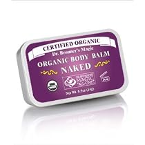Dr. Bronner's & Sun Dog's Magic Organic Balm for Dry/Chapped Skin or Tattoos, Naked, 0.5-Ounce Tins (Pack of 3)