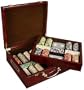 Poker Chip Case - 650 Chips (Mahogany) (6.5" H x 15" W x 13" D)