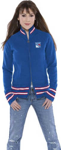 New York Rangers Full Zip Draft Day Sweater Jacket - Touch by Alyssa Milano