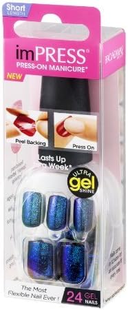 Broadway Nails Impress Press-On Manicure Gel Nails Short Length, Bright as a Feather by Broadway Nails