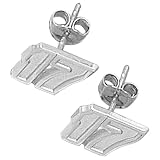 LogoArt Matt Kenseth Sterling Silver Very Small Number Post Earrings