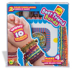 Childrens Toyshop  Toys : Alex Best Friends Bands Friendship Bracelet Kit with 2 Looms and 10 Colors