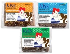 Jumpstart Bodyfuel KISS Gluten Free Fresh Vegan Protein Bars, Variety Pack, 2.15 oz. (12 Pack)