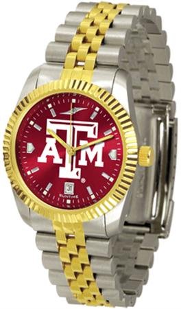 Texas A&M Aggies TAMU NCAA Mens 23Kt Executive Watch