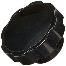 DimcoGray Black Phenolic Fluted Torque Knob Female, Brass Insert: 3/8-16" Thread x 1/2" Depth, 1-3/4" Diameter x 1-1/16" Height x 1-1/16" Hub Dia x 1/2" Hub Length (Pack of 10)