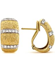 CleverEves 18Kt Yellow Gold Earrings Textured