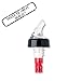 12 Clear Spout Black Collar Measured Bottle Pourer - Auto Measuring 1 Oz