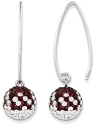 Sterling Silver Swarovski Elements College Station Spirit Ball Earrings