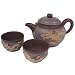 Phoenix and Dragon Chinese Yixing Clay Tea Set 3 Piece Teapot 18 ounces With Infuser