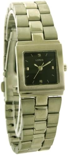 Lorus Ladies Watch Link Bracelet Black Dial RRS83CX-9