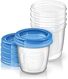 Philips AVENT Breast Milk Storage Cups, 6 Ounce (Pack of 5)