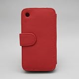 Amazon:ソフト iPhone 3G / 3GS ケース ソフト合皮レザーケース (横開き / レッド)
