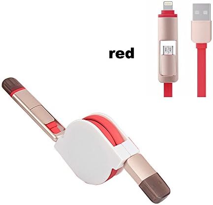 TOTOP iPhone 6 Cable ,Micro USB cable 2-in-1 Charge and Sync Cable Flat Noodle Cord Design for iPhone 6 Plus / 5s / 5c / 5, iPad Air 2 /Mini / 4th, iPod, Samsung Galaxy S6 S5 S4, HTC,Blackberry