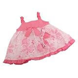 Baby Girl Pink Flower Design Dress and Pants Baby Clothing Set with Headband (9-12 Months) (Pink)