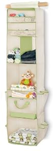 Munchkin 6 Shelf Closet Organizer, Cream/Green