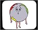 Mouse Pad with Earth, arms, globe, legs, geography, face, world, spherical, anthropomorphism, planet, orb