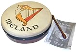 12 Irish Harp Celtic Island Bodhran Drum With Beater