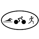 New Triathlon Logo Decal Sticker Swim Bike Run Cycling