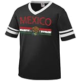 Mexico Crest International Soccer Ringer T-shirt, Mexican Soccer Mens Ringer T-shirt