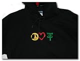 41HUt5ik1uL. SL160  Peace, Love & Disc Golf Sweatshirt
