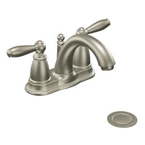 MOEN 6610 Brantford Two Handle Lavatory Faucet with Drain Assembly, Chrome