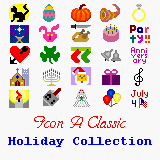 Hi-Res Holiday Icon Collection for Agendus, Datebk5, GreatDates, SplashID, MonthPlanner downloadable Software