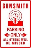 GUNSMITH PARKING shoot hunt hobby NEW sign