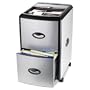 Storex Metal and Plastic Wheeled Filing Cabinet with Roll-Away Cover, Black/Silver (61352U01C)