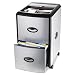 Storex Metal and Plastic Wheeled Filing Cabinet with Roll-Away Cover, Black/Silver (61352U01C)