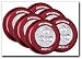 Sylvania Dot-It Self-Adhesive Bright White LED Light, Red, 6-PACK