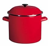Le Creuset Enamel-on-Steel 8-Quart Covered Stockpot, Red