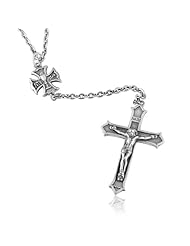 Chuvora .925 Sterling Silver Antique Silver Tone Vintage Style Celtic Cross Crucifix Pendant Necklace,Religious Jewelry , Length 18-20" - Nickel Free