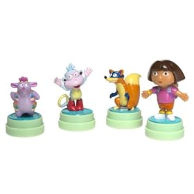 Jakks Pacific Flying Colors Dora The Explorer 4-Pack Stampers