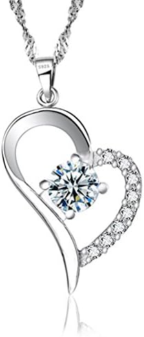 Peak Horizon Fashion Women's Rhodium Plating Cubic-zirconia Exquisite Pendant Necklace Charm