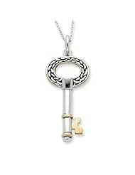 Sterling Silver & Gold-Plated Antiqued Key To Success 18in Necklace