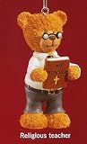 RUSS Very Beary Religious Teacher Christmas Ornament #32008