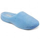Women's Dearfoams Micro Terry Clog Slippers - Beige, Black