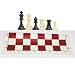 Best Value Tournament Chess Set with Solid Plastic Pieces and Burgundy Roll-up Vinyl Chess Board