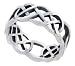 Gent's 5/16 (9 mm ) Sterling Silver Celtic Knot cut-out Band