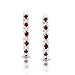 14k White Gold Diamond and Ruby J-Hoop Earrings (.10 cttw, I1, H-I)