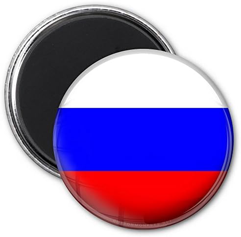 Russia Flag Refrigerator Magnet 2.25"