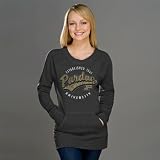 Purdue Boilermakers Heather Black Women's Swept Up Scoop Neck Sweatshirt
