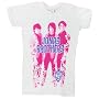 Jonas Brothers Pink and Glitter Group Juniors White Tee Shirt