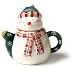 Search : Sakura Christmas Teapots by Debbie Mumm Mini Marshmallow Snowman Teapot