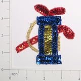 Golf Bag & Clubs Sequin Applique Each