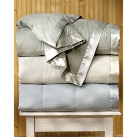 Pacific Coast Satin Trim Down Blanket Full Size - Cream by Pacific Pillows